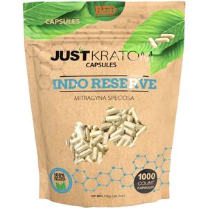Olofly Red Indo Reserve Just Kratom Mitragyna Speciosa Capsules 1000ct