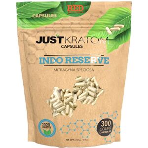 Olofly Red Indo Reserve Just Kratom Mitragyna Speciosa Capsules 300ct