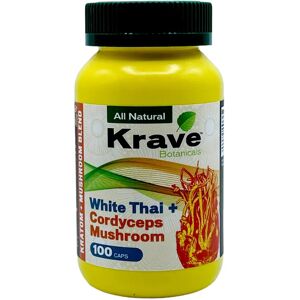 Olofly White Thai + Cordyceps Mushroom Krave Botanicals Kratom Capsules 100ct