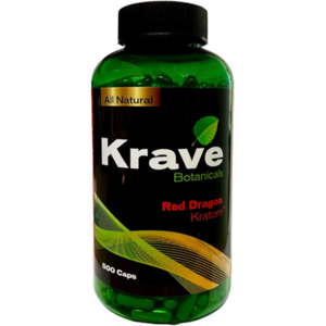 Olofly Krave Botanicals Red Dragon Kratom Capsules 500ct