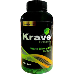 Olofly Krave Botanicals White Maeng Da Kratom Capsules 500ct