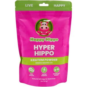 Olofly Happy Hippo Hyper Hippo Green Maeng Da Kratom Powder 8oz