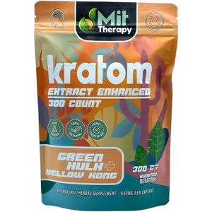 Olofly Green Hulk   Yellow Kong Mit Therapy Kratom Extract Capsules 300ct