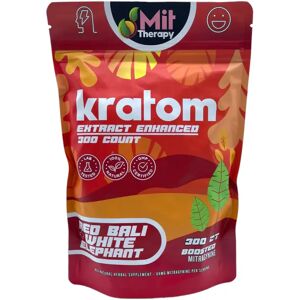 Olofly Red Bali   White Elephant Mit Therapy Kratom Extract Capsules 300ct
