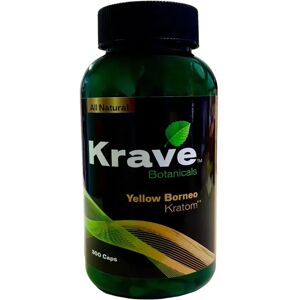 Olofly Krave Botanicals Yellow Borneo Kratom Capsules 300ct