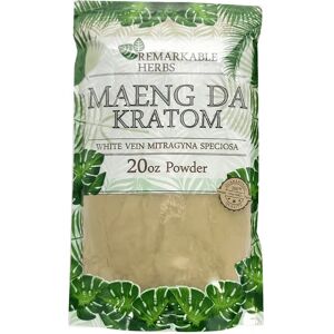 Olofly Maeng Da White Vein Remarkable Herbs Kratom Powder 20oz Bag