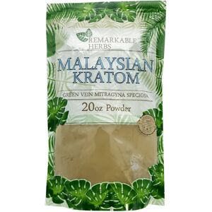 Olofly Malaysian Green Vein Remarkable Herbs Kratom Powder 20oz Bag