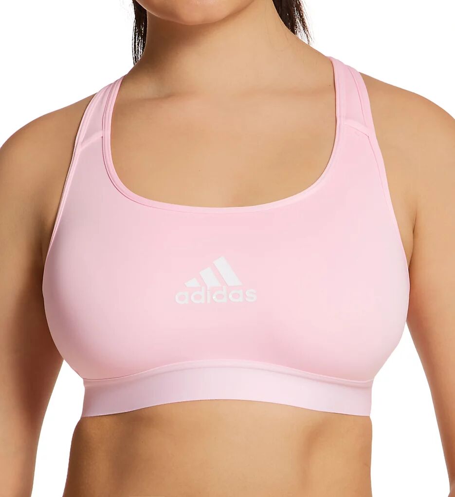 Adidas Women's Powerreact Training II Medium Support Sports Bra in Clear Pink (HE9068)   Size Large (DD)   HerRoom.com