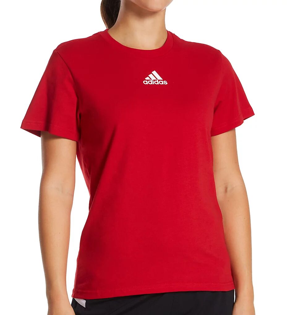 Adidas Women's Fresh BOS Amplifier Cotton Short Sleeve Crew Tee in Power Red (HS0844)   Size 3XL   HerRoom.com