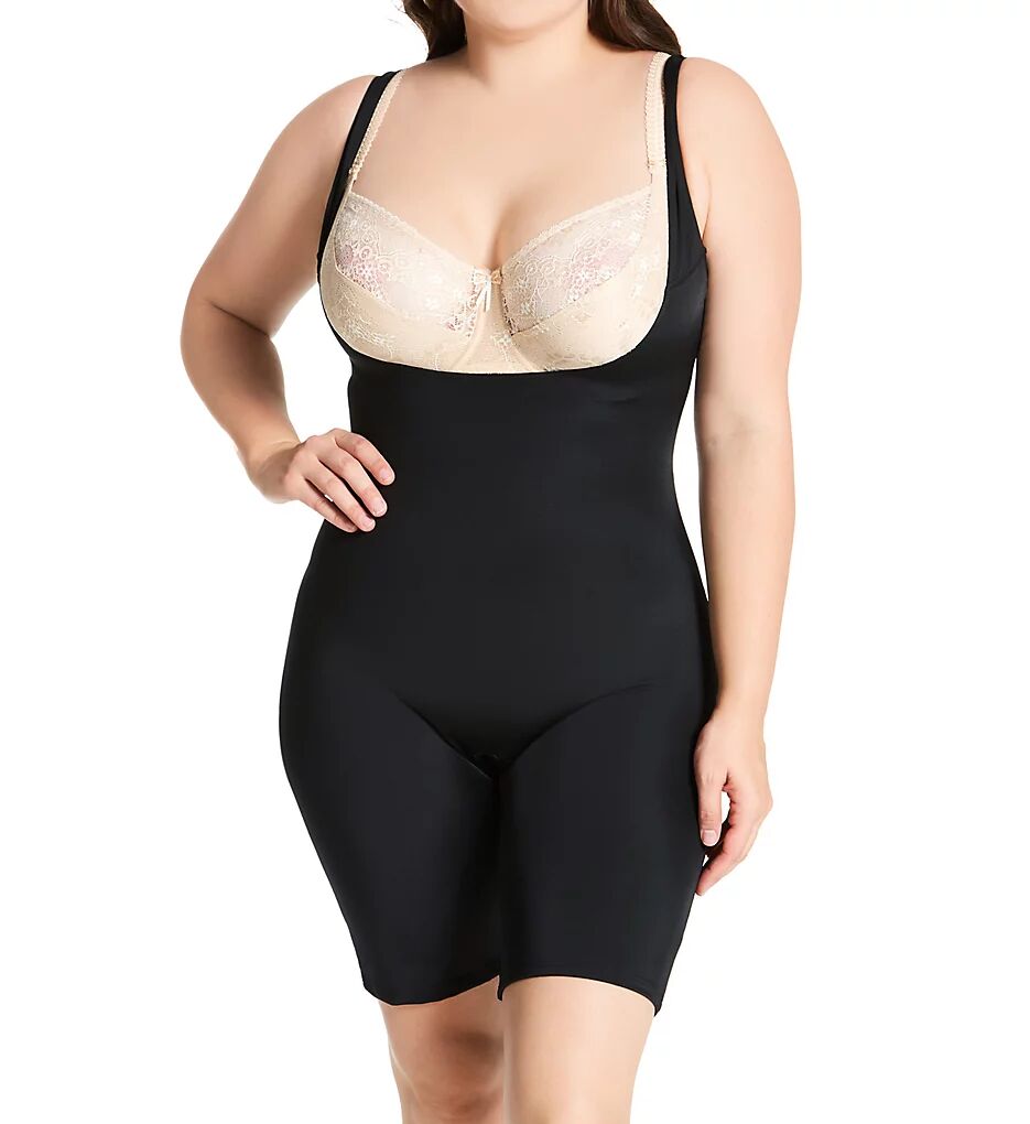 InstantFigure Women's Curvy Torsette Body Slimming Short with Gusset in Black (B40161X)   Size 2XL   HerRoom.com