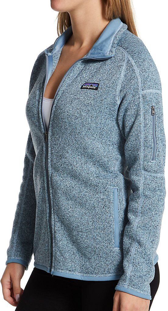 Patagonia Women's Better Sweater Fleece Full Zip Jacket in Steam Blue (25543)   Size Medium   HerRoom.com