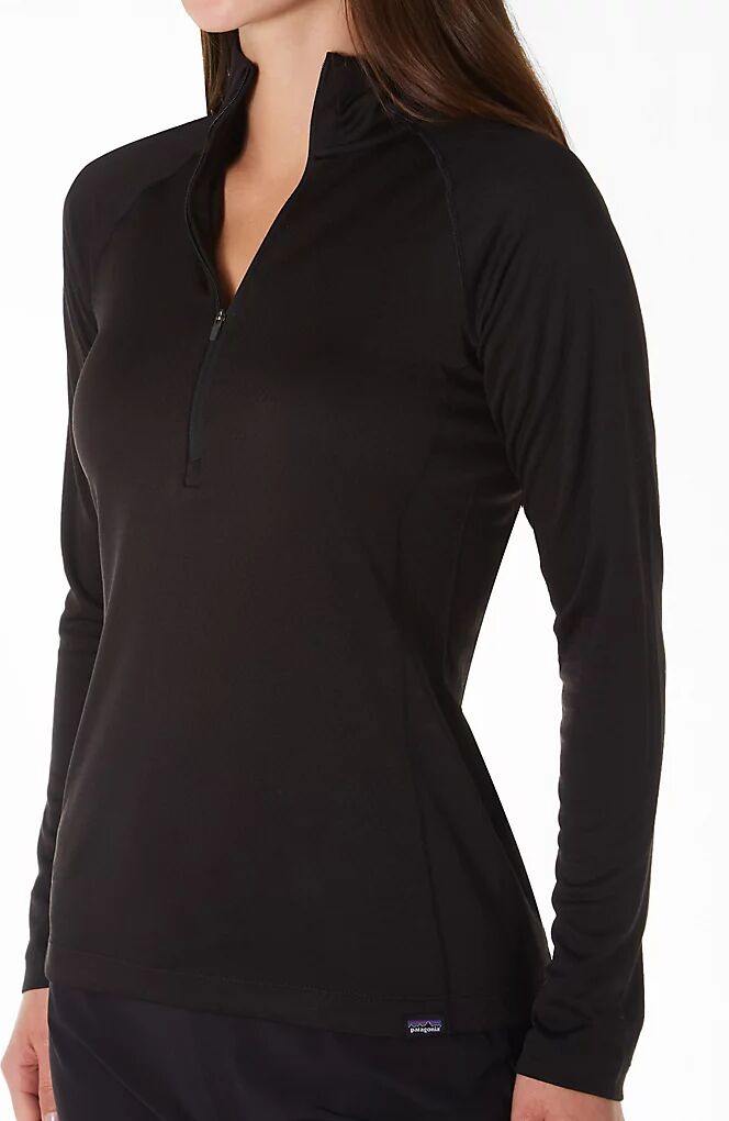 Patagonia Women's Capilene Midweight 1/4 Zip Top in Black (44457)   Size XL   HerRoom.com