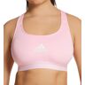 Adidas Women's Powerreact Training II Medium Support Sports Bra in Clear Pink (HE9068)   Size XL (A-C)   HerRoom.com