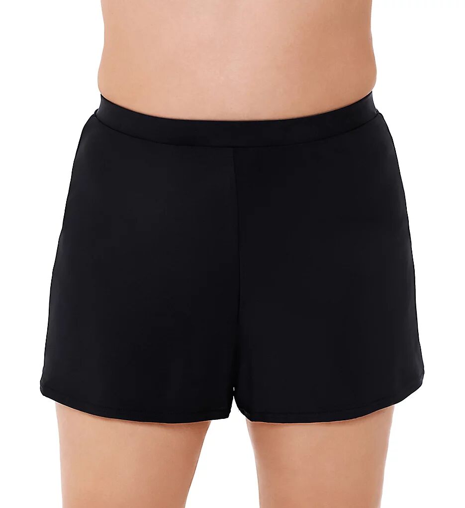 Miraclesuit Women's Plus Size Short Swim Bottom in Black (6518805)   Size 16W   HerRoom.com