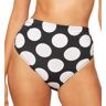 Bleu Rod Beattie Women's Let's Get Dotty High Waist Shirred Swim Bottom in Black/White (D21924)   Size 10   HerRoom.com