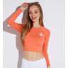 Body Glove Women's Smoothies Let It Be Rash Guard Swim Top in Orange (506744A)   Size Large   HerRoom.com