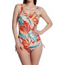 Fantasie Women's Bamboo Grove Underwire V-Neck One Piece Swimsuit in Hot Red (FS1630)   Size 38D   HerRoom.com