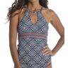 La Blanca Women's Mandala Dream High Neck Tankini Swim Top in Indigo (LB1JB87)   Size 16   HerRoom.com