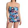 Profile by Gottex Women's Bohemian Gypsy Bandeau One Piece Swim Dress in Blue Multicolor (BG2047)   Size 12   HerRoom.com