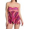 Profile by Gottex Women's Palm Springs Bandeau One Piece Swimsuit in Multi Pink (PS2045)   Size 8   HerRoom.com