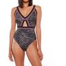 Sanctuary Women's Here Kitty Kitty Cutout Mio One Piece Swimsuit in Black (HK21207)   Size XS   HerRoom.com