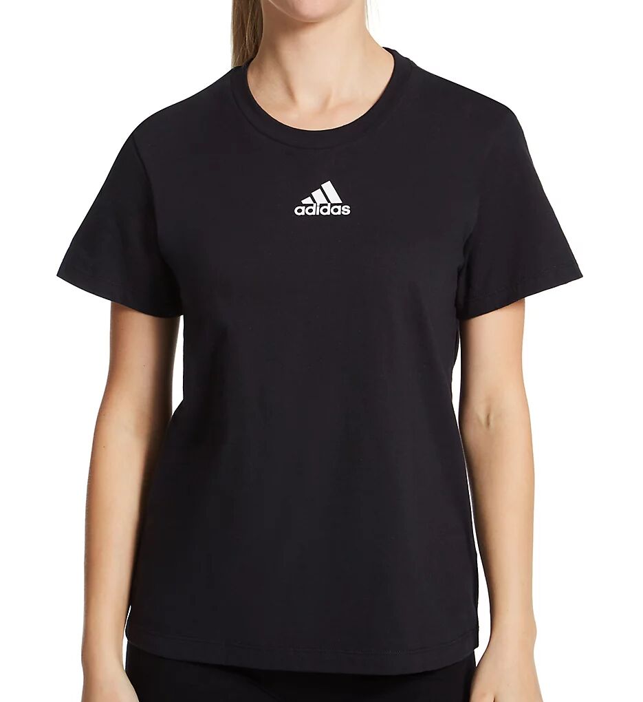 Adidas Women's Fresh BOS Amplifier Cotton Short Sleeve Crew Tee in Black (HS0844)   Size 2XL   HerRoom.com