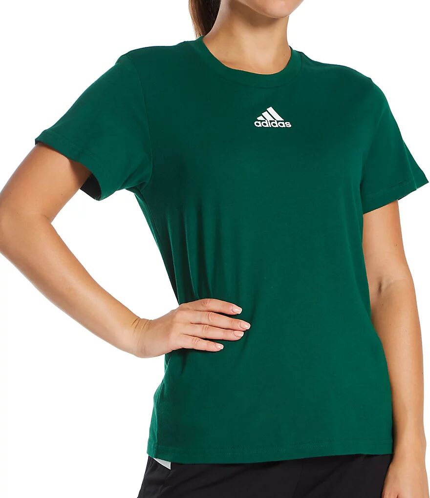 Adidas Women's Fresh BOS Amplifier Cotton Short Sleeve Crew Tee in Dark Green (HS0844)   Size 3XL   HerRoom.com