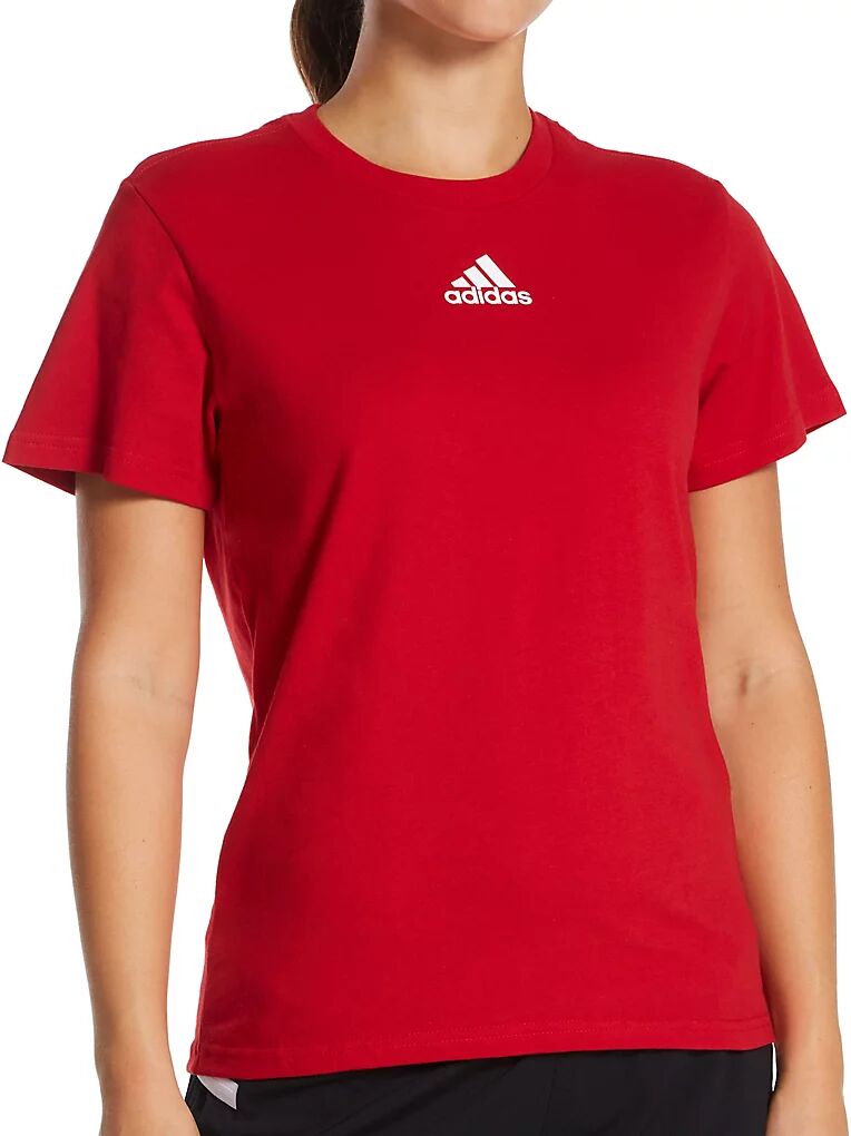 Adidas Women's Fresh BOS Amplifier Cotton Short Sleeve Crew Tee in Power Red (HS0844)   Size 2XL   HerRoom.com