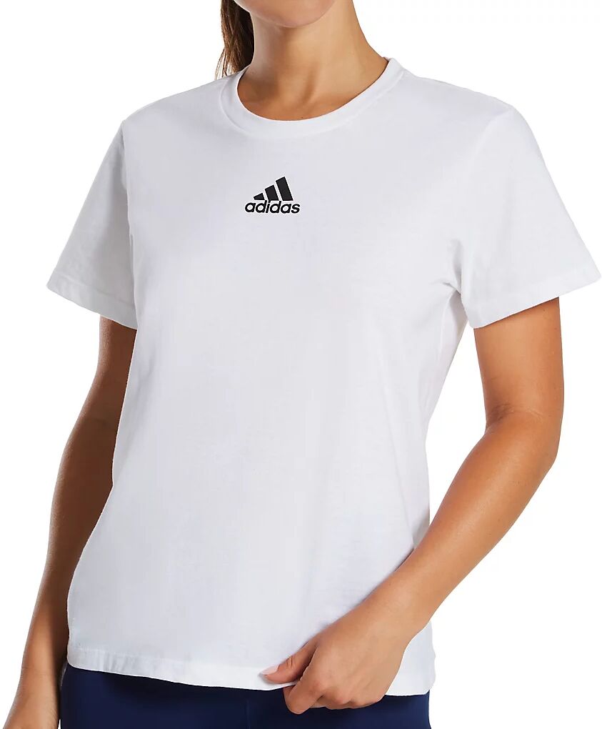 Adidas Women's Fresh BOS Amplifier Cotton Short Sleeve Crew Tee in White (HS0844)   Size 2XL   HerRoom.com