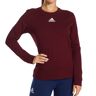 Adidas Women's BOS Amplifier Cotton Long Sleeve Crew Neck Tee in Red (HE7286)   Size Large   HerRoom.com