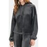 UGG Women's Belden Velvet Fleece Hoodie in Ink Black (1121086)   Size Medium   HerRoom.com