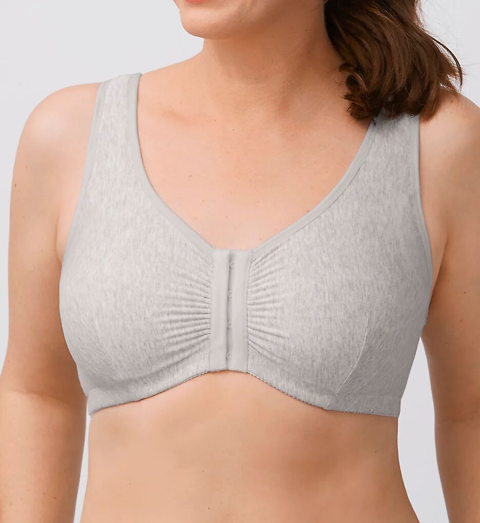 Amoena Women's Fleur Wire-Free Bra in Grey Melange (44671)   Size Small (C/D)   HerRoom.com