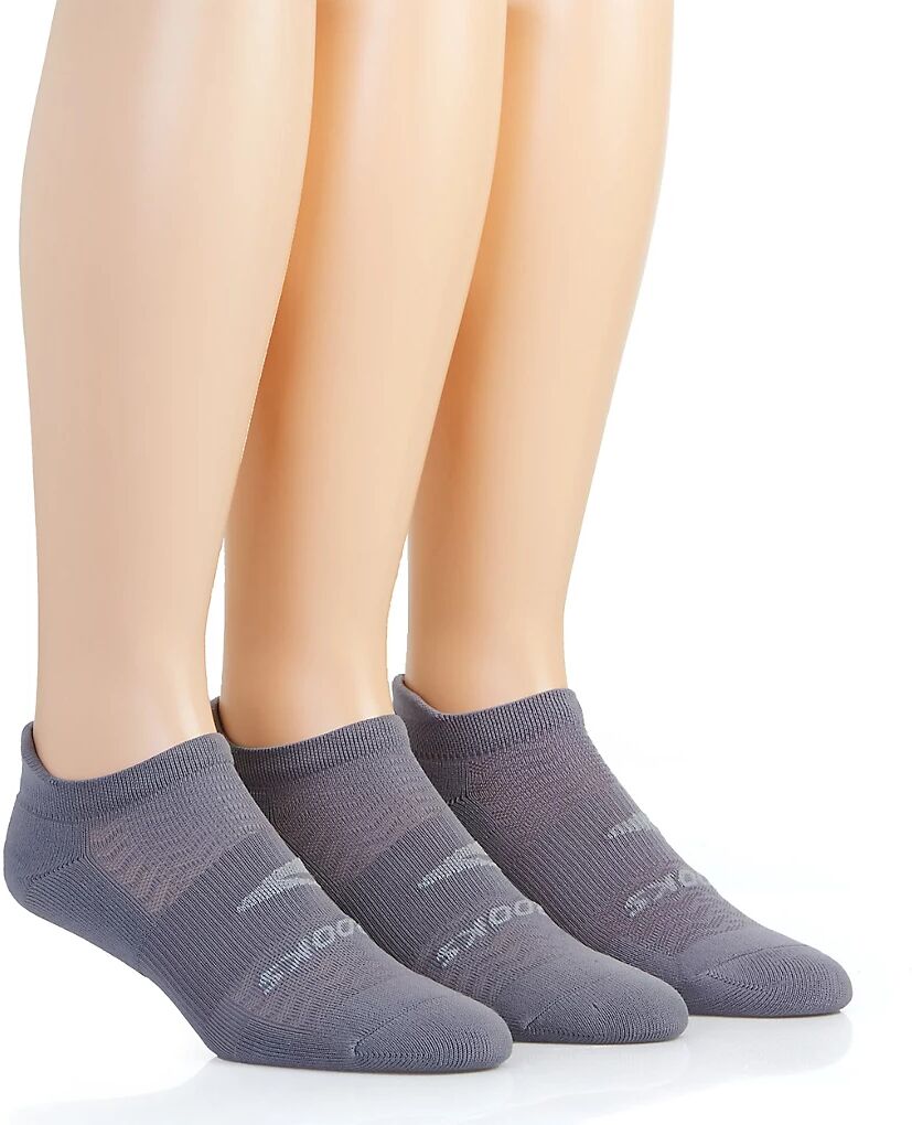 Brooks Women's Run-In No-Show Sock - 3 Pack in Grey (280493)   Size Large   HerRoom.com