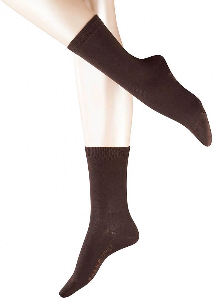 Falke Women's Family Stretch Cotton Crew Socks in Beige (47675)   Size Small/Medium   HerRoom.com