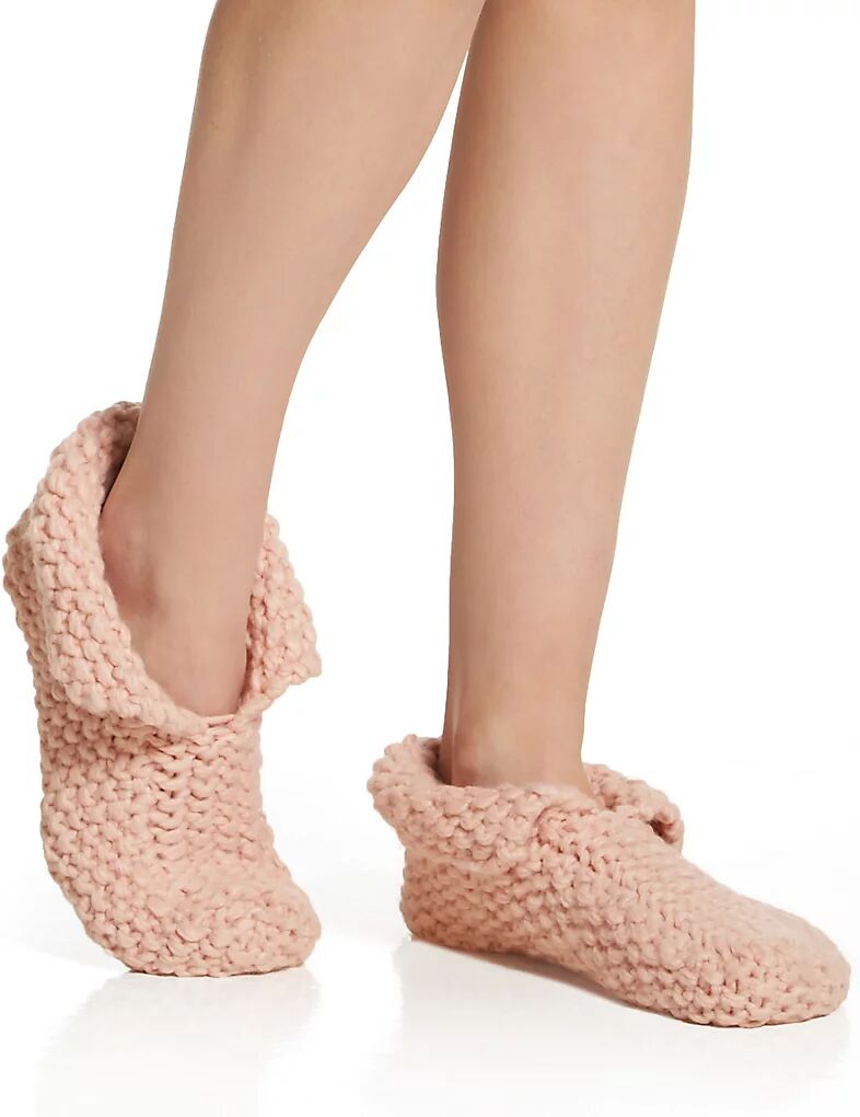 Hue Women's Foldover Cozy Slipper Sock in Pink (U22987)   HerRoom.com