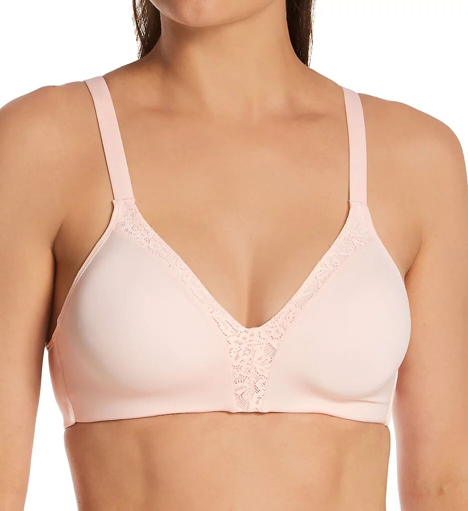 Playtex Women's Playtex Secrets Ultra Soft Comfort Wirefree Bra in Pink Pirouette (US4832)   Size Large (D/DD)   HerRoom.com