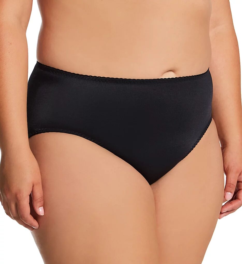 Rago Women's Plus Light Shaping High Leg Brief Panty in Black (510X)   Size 3XL   HerRoom.com