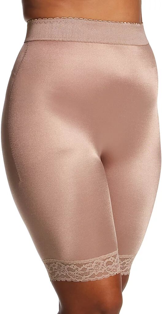 Rago Women's Plus Light Shaping High Waist Long Leg Bike Short in Beige (518X)   Size 3XL   HerRoom.com