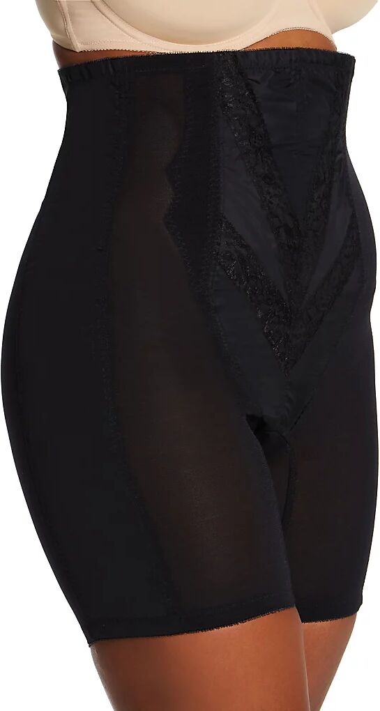 Rago Women's Plus Firm High Waist Long Leg Shaper with Zipper in Black (6210X)   Size 7XL   HerRoom.com