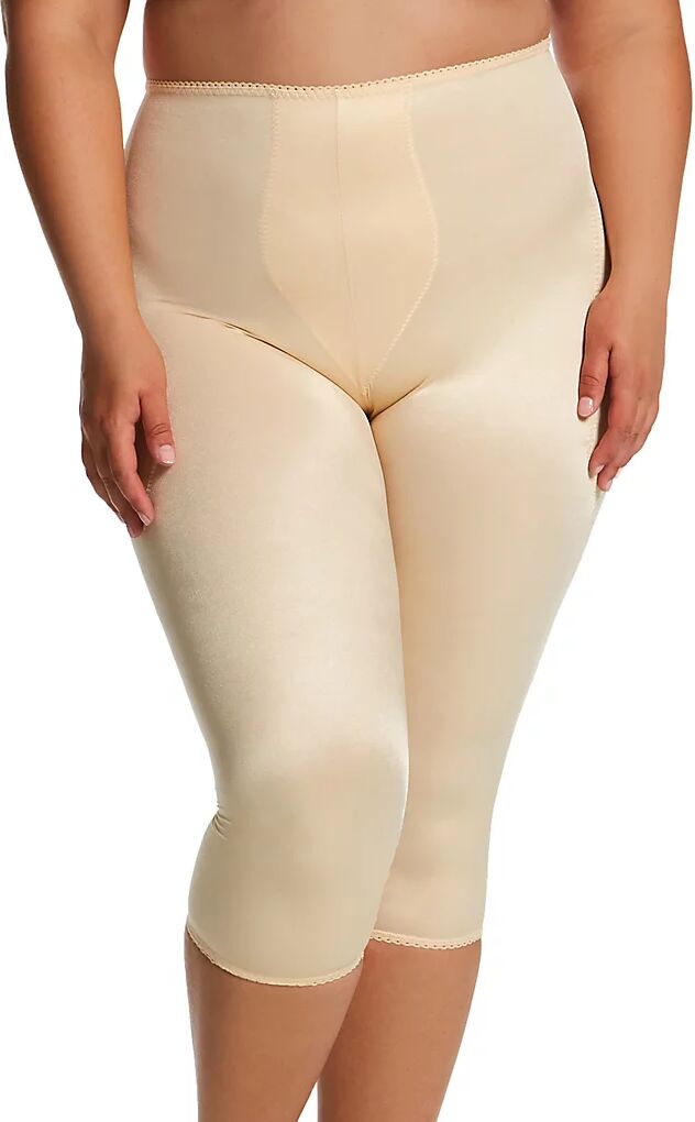 Rago Women's Plus Light Shaping Capri Pant Liner in Beige (920X)   Size 3XL   HerRoom.com