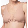 Amoena Women's Frances Front Closure Leisure Bra in Beige (2128)   Size Large (A/B)   HerRoom.com