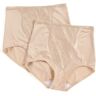 Bali Women's Lace Tummy Panel Shaping Brief Panty - 2 Pack in Beige (X372)   Size 3XL   HerRoom.com