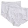 Bali Women's Jacquard Tummy Panel Shaping Brief Panty - 2 Pack in White/White (X710)   Size Large   HerRoom.com