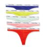 Calvin Klein Women's Carousel Thong - 5 Pack in Violet Dream Assorted (QD3585)   Size XL   HerRoom.com