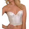 Carnival Women's Satin Low Plunge Longline Bustier Bra in Beige (203)   Size 38D   HerRoom.com