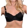 Carnival Women's Two Part Lace Underwire Minimizer Bra in Black (509)   Size 40DD   HerRoom.com