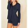 Cosabella Women's Bella Long Sleeve Short Pajama Set in Blue (ABO9645)   Size 2XL   HerRoom.com