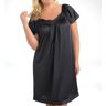 Exquisite Form Women's Coloratura Flutter Sleeve Short Nightgown in Midnight Black (30109)   Size XL   HerRoom.com