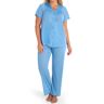 Exquisite Form Women's Coloratura Vintage Short Sleeve Pajama Set in Purity Blue (90107)   Size Medium   HerRoom.com