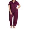 Exquisite Form Women's Plus Coloratura Vintage Short Sleeve Pajama Set in Purple (90107X)   Size 2XL   HerRoom.com